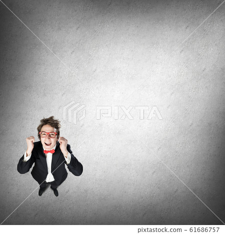 Funny perspective man Funny perspective man 61686757