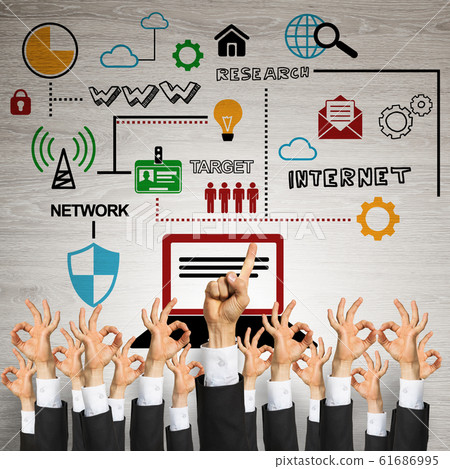 Business and teamwork concept Business and teamwork concept 61686995