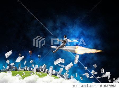 Business success and targets achievement concept. Business success and targets achievement concept. 61687668