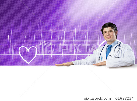 Doctor with banner 61688234