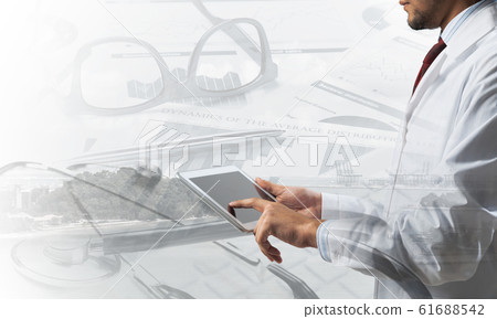 Medical industry concept by means of successful doctor Medical industry concept by means of successful doctor 61688542