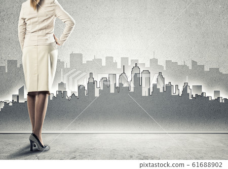 Architectural design on wall Architectural design on wall 61688902