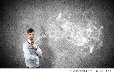 Conceptual image of young businessman. Conceptual image of young businessman. 61689133