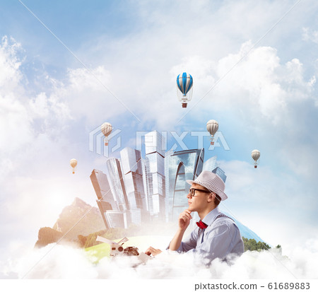Creative inspiration of young writer. 61689883