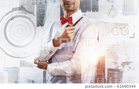Conceptual image of successful businessman. Conceptual image of successful businessman. 61690344