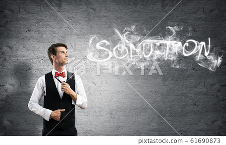 Conceptual image of young businessman. Conceptual image of young businessman. 61690873