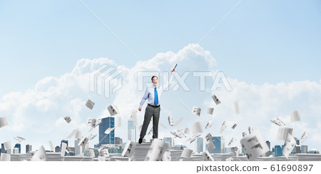Study hard to become successful businessman. 61690897