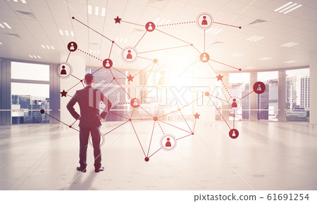 Networking and social communication concept as effective point f 61691254