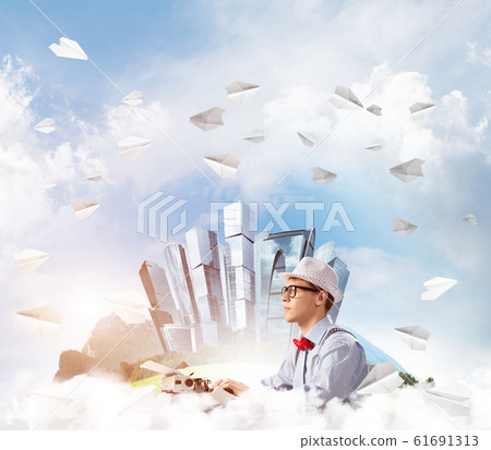 Creative inspiration of young writer. Creative inspiration of young writer. 61691313