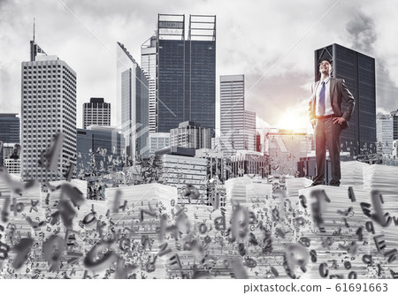 Successful confident businessman in suit. Successful confident businessman in suit. 61691663
