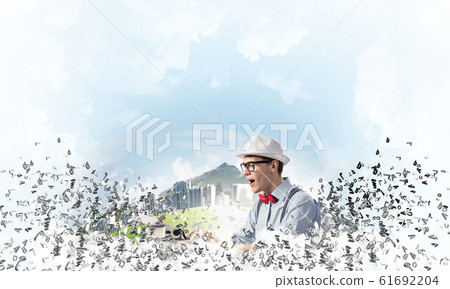 Creative inspiration of young writer. Creative inspiration of young writer. 61692204