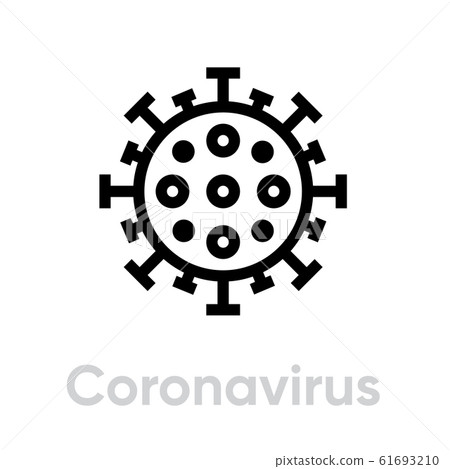 Coronavirus, Danger Virus vector line 61693210