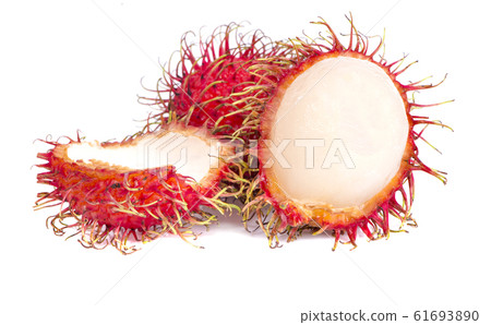 rambutan fruit an isolated on white background 61693890