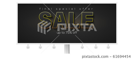 Template of Sale banner. Billboard with volumetric 61694454