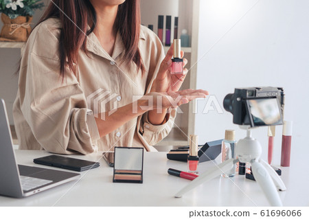 beautiful asian woman professional beauty vlog or 61696066