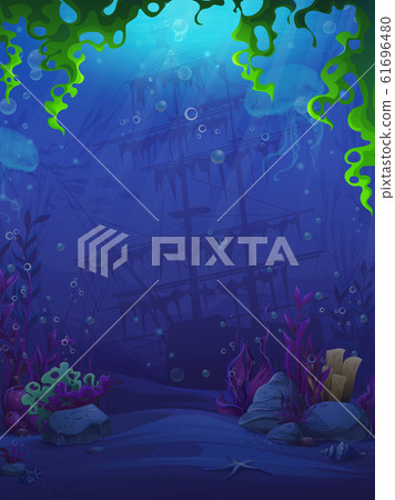Fish world match 3 vector illustration background Fish world match 3 vector illustration background 61696480