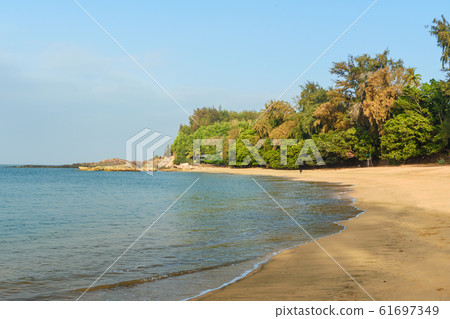 View of Om beach in Gokarna. India 61697349