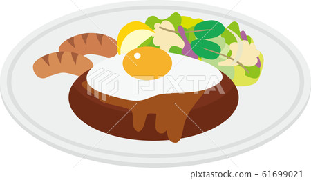 Fried egg yogurt hamburger steak Fried egg yogurt hamburger steak 61699021