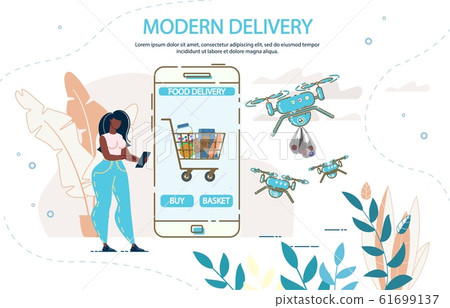 Modern Drone Food Delivery and Mobile Application 61699137