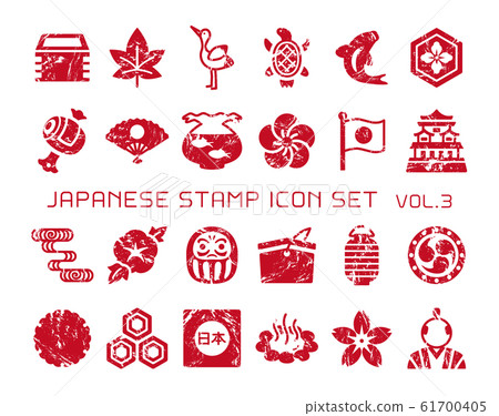 Hanko風格的和聲圖標素材第3卷一套 Hanko風格的和聲圖標素材第3卷一套 61700405