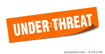 under threat sticker. under threat square sign. 61701546