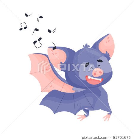 Night Bat Gesturing and Singing Vector Illustration 61701675