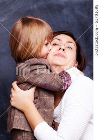 People and family concept. Happy smiling girl  61701698
