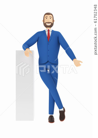 Portrait of a handsome cartoon character. 3d rendering Portrait of a handsome cartoon character. 3d rendering 61702348