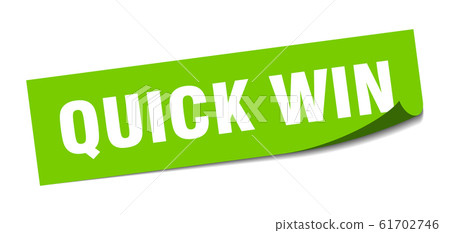 quick win sticker. quick win square sign. quick quick win sticker. quick win square sign. quick 61702746