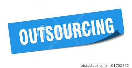 outsourcing sticker. outsourcing square sign. 61702805