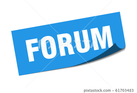 Fourm Sticker forum sticker. forum square sign. forum. peeler - Stock Illustration ...