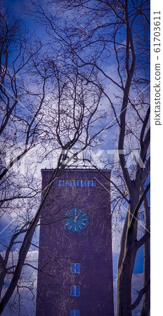Clock tower of the central train station in Clock tower of the central train station in 61703611
