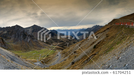 view of Col du Tourmalet (Hautes Pyrenees, France) 61704251