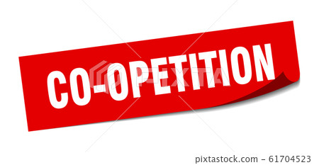 co-opetition sticker. co-opetition square sign. 61704523