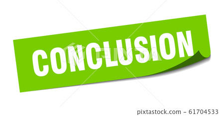 conclusion sticker. conclusion square sign. conclusion sticker. conclusion square sign. 61704533