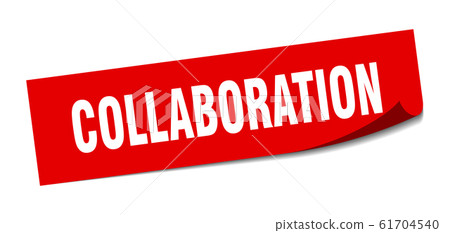 collaboration sticker. collaboration square sign. collaboration sticker. collaboration square sign. 61704540