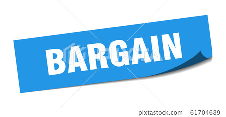 bargain sticker. bargain square sign. bargain. 61704689