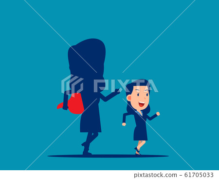 Business ambition. Shadow of confident. 61705033