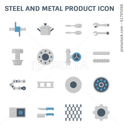steel metal icon 61705098
