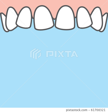 Blank banner Upper askew teeth illustration vector Blank banner Upper askew teeth illustration vector 61708321