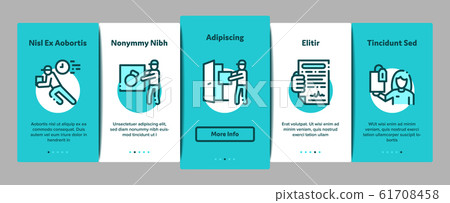 Courier Delivery Job Onboarding Elements Icons Set Vector 61708458