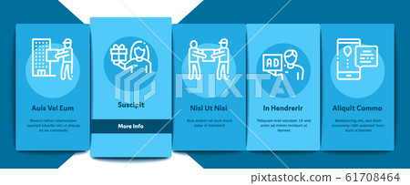 Courier Delivery Job Onboarding Elements Icons Set Vector Courier Delivery Job Onboarding Elements Icons Set Vector 61708464