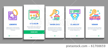 Lottery Gambling Game Onboarding Elements Icons Set Vector Lottery Gambling Game Onboarding Elements Icons Set Vector 61708659