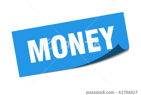 money sticker. money square sign. money. peeler 61708827