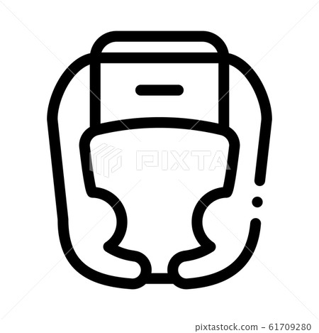 Boxer Helmet Icon Vector Outline Illustration Boxer Helmet Icon Vector Outline Illustration 61709280