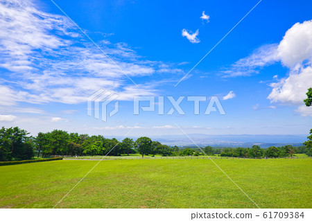 Scenery of Daisen rangeland-August Scenery of Daisen rangeland-August 61709384