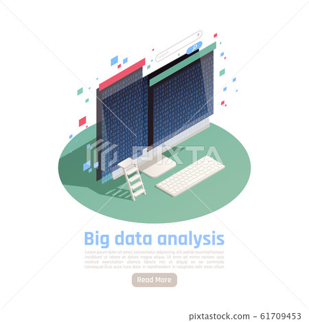 Big Data Analysis Isometric Composition  61709453