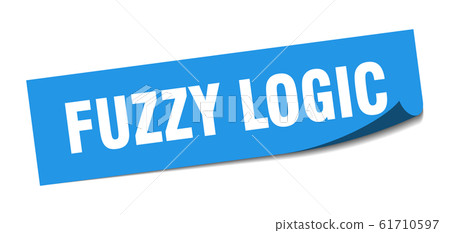 fuzzy logic sticker. fuzzy logic square sign. 61710597