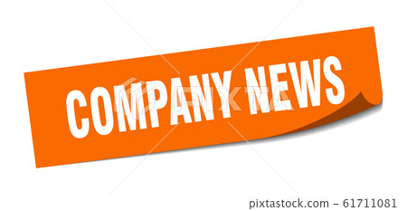 company news sticker. company news square sign. company news sticker. company news square sign. 61711081