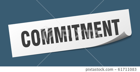 commitment sticker. commitment square sign. 61711083